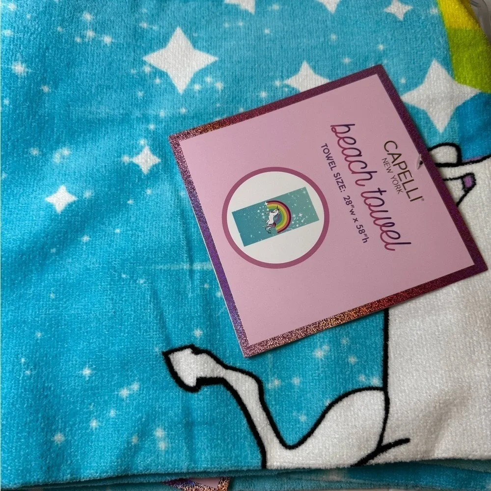 Capelli Unicorn Beach Towel 28” x 58”